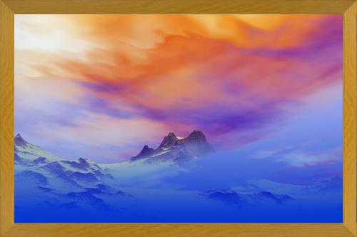 Cuadro Snowy Mountains Sunset 3