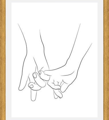 Cuadro Hands series - Pinky promise