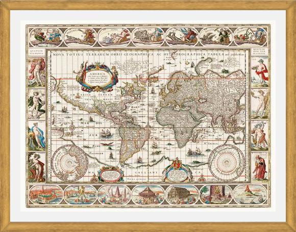 Cuadro Mapa Vintage