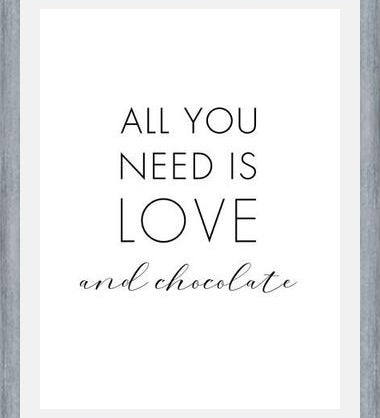 Cuadro All you need is love and chocolate