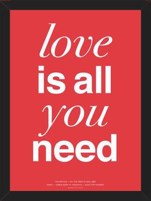 Cuadro THE BEATLES - LOVE IS ALL YOU NEED tulip