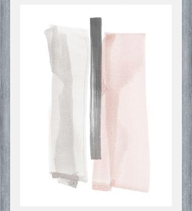Cuadro Brushstrokes in gray and pink II