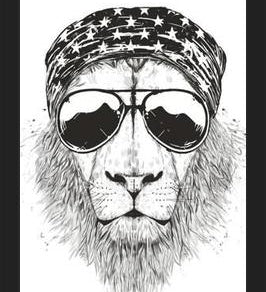 Cuadro Wild lion (bw)