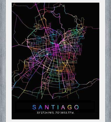 Cuadro Santiago Street Map