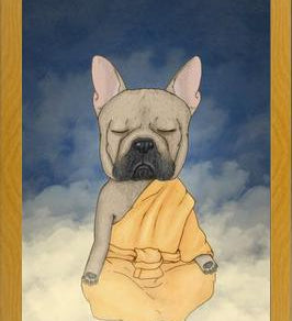 Cuadro Frenchie meditation