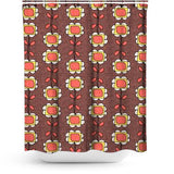 Cortina de Baño Mod Flower Brown