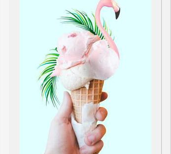Cuadro Tropical Ice Cream
