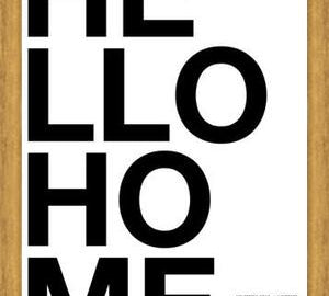 Cuadro Hello Home White