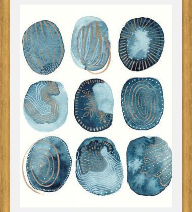 Cuadro Indigo watercolorInk 04