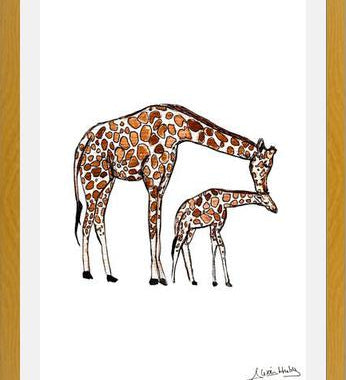Cuadro Mama Giraffe