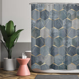 Cortina de Baño Diamantes Azules -  Geométrico