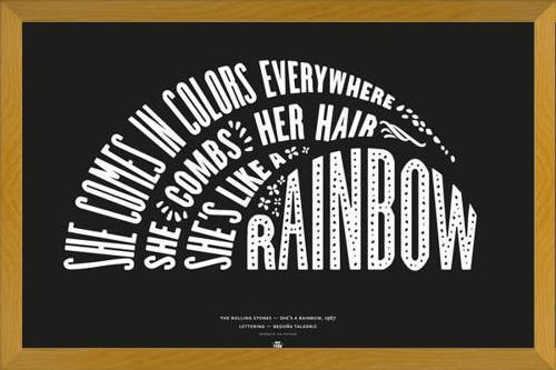 Cuadro She's like a rainbow, The Rolling Stones - Black