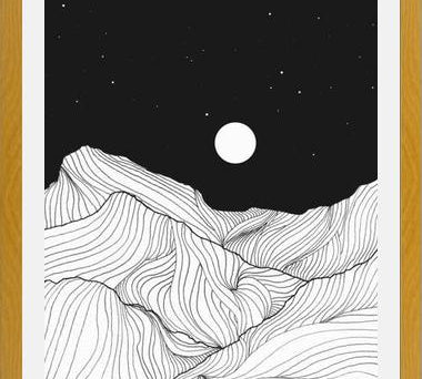 Cuadro Lines in the mountains II