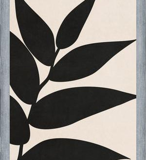 Cuadro Minimal Leaves - Black 01