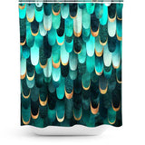 Cortina de Baño feathered turquoise
