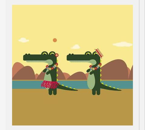 Cuadro Hawaiian Crocodiles