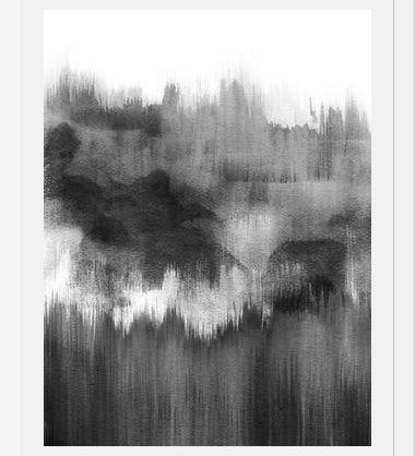 Cuadro Black watercolor brush strokes