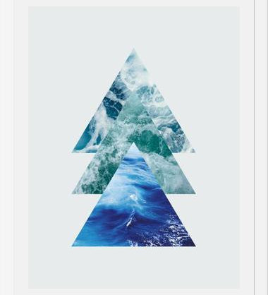 Cuadro Ocean Triangles