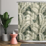 Cortina de Baño Tropical Leaf Pattern