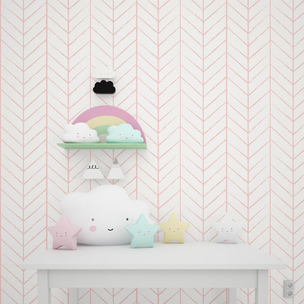 Papel Mural Lineas Chevron Rose Quartz