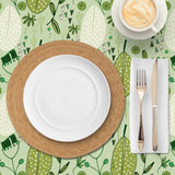 Mantel de Hule Emerald Forest Floral Cord Green