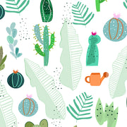 Mantel de Hule Cactus and Flowers Tropical Pattern