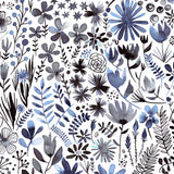 Mantel de Hule winter ink flowers