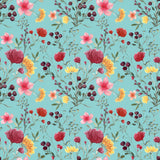 Mantel de Hule Multiflora Turquesa