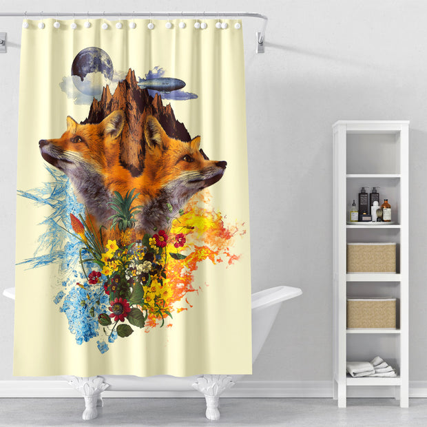 Cortina de Baño Fox and Floral