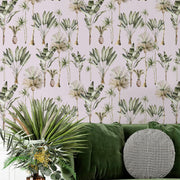 Papel Mural Rosa Tropical