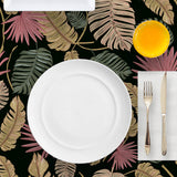 Mantel de Hule Nature Color Hand Drawn Tropical Leaves