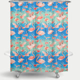 Cortina de Baño Flamingos Pink