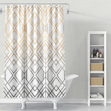 Cortina de Baño Gold and Grey Geo