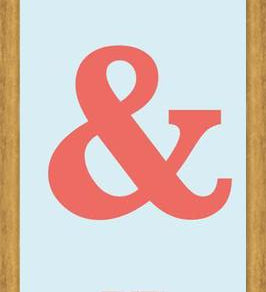 Cuadro Ampersand Baskerville Orange