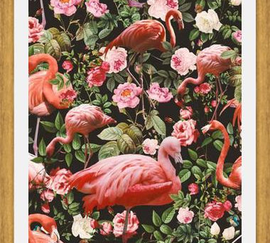 Cuadro Floral and Flamingo Pattern