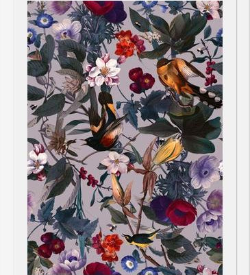 Cuadro Floral and Birds XL