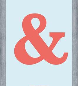Cuadro Ampersand Baskerville Orange