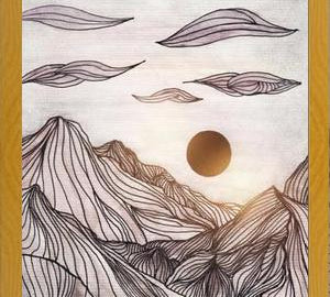 Cuadro Lines in the mountains