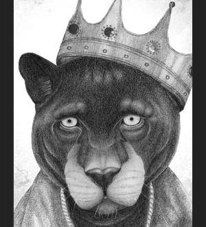 Enmarcado El Rey Pantera bw
