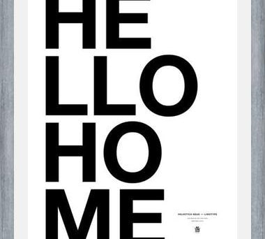 Cuadro Hello Home White
