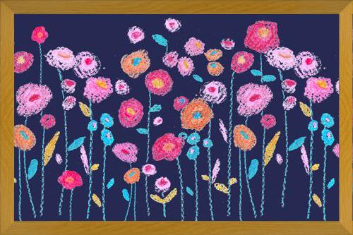 Cuadro crayon flowers