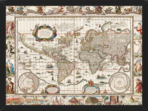Cuadro Mapa Vintage