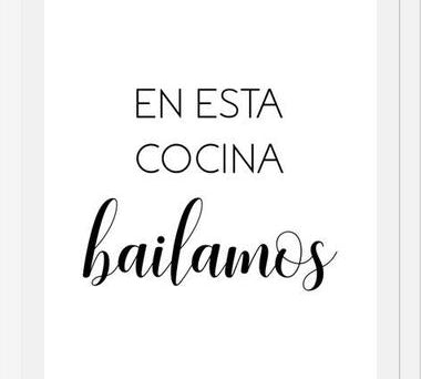 Cuadro En Esta Cocina Bailamos