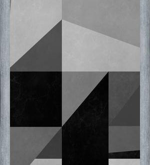 Cuadro Geométrico en Gris y Negro