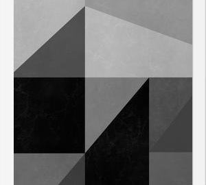 Cuadro Geométrico en Gris y Negro