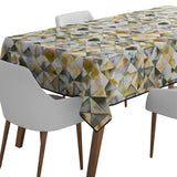 Mantel de Hule Moody Triangles Gold Silver