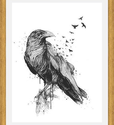Cuadro Born to be free (bw)