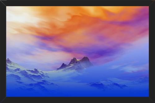 Cuadro Snowy Mountains Sunset 3