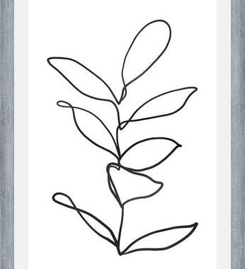 Cuadro Lines Leaves II