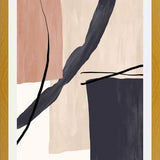 Cuadro Abstracto Azul Rosa y Negro I